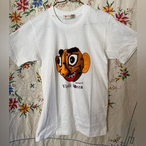 SOLD! VINTAGE 90s KOREA MALTTUGI TAL MASK SINGLE STITCH T SHIRT
